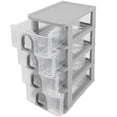 thumbnail image 4 of Desk Organizer Makeup Stationery Organizer Cosmetic Storage Organizer for Bedroom Grey Plastic Storage 1Pcs, 4 of 4