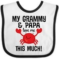 thumbnail image 3 of Inktastic Grammy and Papa Love Me Boys or Girls Baby Bib, 3 of 4