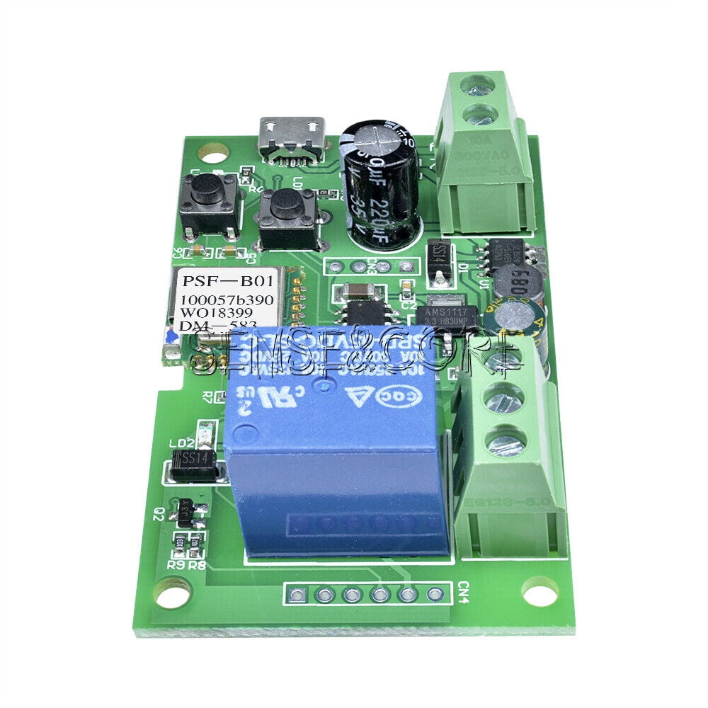 1 Channel WiFi Wireless Relay Switch Module APP Control /433MHZ Remote Control