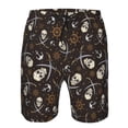 thumbnail image 4 of Naloa Pirate Skulls Men's Beach Shorts, Surfing shorts, Swim trunks, Quick Dry Swim Trunks for Surfing Beach Fun - Small, 4 of 9
