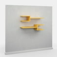 thumbnail image 5 of Ada Home Decor Furniture 29.53" 2 Tier Mustard Webbs Modern Wall Shelf, 5 of 7