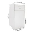 thumbnail image 3 of 1 PCS 55.88*55.88*116.84cm/22*22*46in Trash Can, Commercial Trash Can, Trash Can Cabinet(White), Trash Bag Capacity: 113.56L/30Gal, 3 of 10