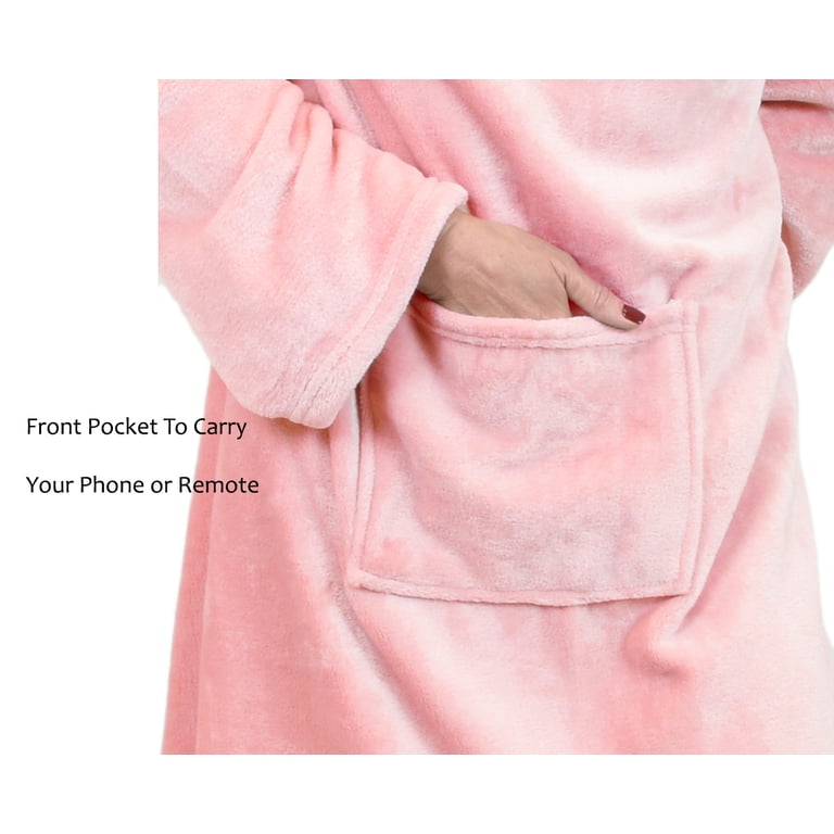 Catalonia Wearable Blanket with Sleeves, Pink photo 3