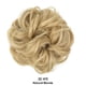 thumbnail image 1 of Nvzi Moño despeinado, postizo ondulado y rizado para mujer, postizo con banda elástica, coleteros elásticos y esponjosos, postizos para coleta, recogidos para mujer, rubio natural, 1 of 3