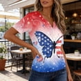 thumbnail image 6 of America 250 Shirt Women 250th Anniversary USA Years American Flag Printed Shirts Casual Short Sleeve Tunic Tops, 6 of 7