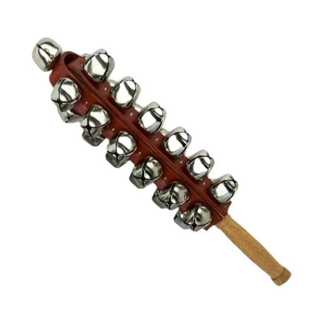 Cascabeles navideños de mano, juguete educativo, instrumento musical de percusión compacto y resistente para cumpleaños, actuaciones en y