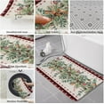 thumbnail image 6 of Kitchen Mat Rug 1 PCS Christmas Bird Poinsettia Pine Cone Red Plaid Linen Runner Rug Anti-Fatigue Comfort Memory Foam Standing Mat Non-Slip Floor Door Mat for Bathroom Bedroom 16x47in, 6 of 6