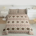 thumbnail image 2 of Homewish Rustic Western Aztec Full Size Comforter Sets,Boho Bohemain Geometric Bedding Comforter Set,Beige Brown Bedding Sets For Teens,Breathable Home Decor Reversible,3 Pieces, 2 of 8