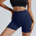 thumbnail image 2 of Aayomet Shorts de Sport Taille Haute pour Femmes, Séchage Rapide, Course, Yoga, Bleu S, 2 of 5