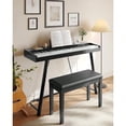 thumbnail image 2 of Banc Piano Duo en Bois avec Coussin Rembourré et Rangement pour Musique Noir ULPB75BK, 2 of 5