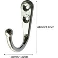 thumbnail image 2 of Coat Hook, 30 Unique Pieces Metal Hooks And Racks Storage With Screws For Home, Shelves, Drawers, Lockers, Bath - Silver, 2 of 5