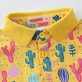 thumbnail image 3 of YunPes Toddler Boys Polo Shirt Short Sleeve Lapel Button Down Shirts Cute Dinosaur Beach Aloha Shirt Top Baby Summer Clothes, 3 of 8
