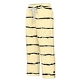 thumbnail image 5 of VBVC Women's Drawstring Striped Capri Pants, Loose Knee Length Cropped Trousers For Women, Ladies' Summer Lightweight Lounge Pants with Pockets,Yellow,S-2XL, 5 of 6