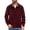 Wine, variant on HOMADLES Men's Quarter Zip Sweater Fleece Lined Thermal Pullover Long Sleeve Solid Color Sweaters Coffee Size L