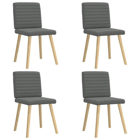 vidaXL Dining Chair Set of 4 Dark Grey
