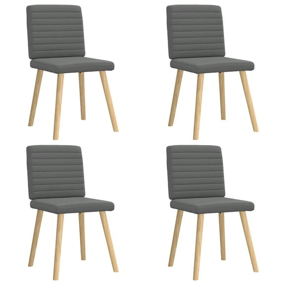 vidaXL Dining Chair Set of 4 Dark Grey