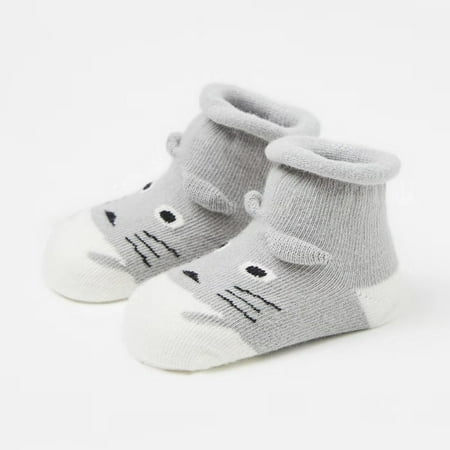 

uublik Baby Socks Comfort Cute Slipper Socks with Grippers 6-18 Months