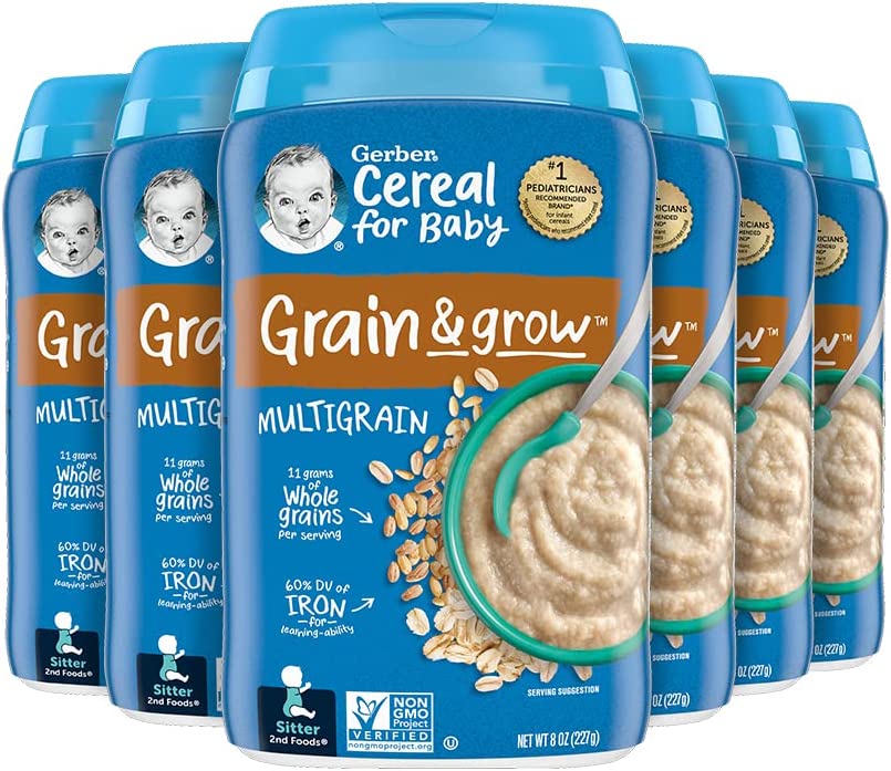 Gerber 2nd Foods NonGMO Multigrain Baby Cereal, 8 oz (6Pack