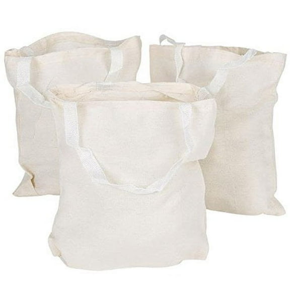 Rhode Island Novelty Canvas Tote Bag, 12.8 x 12.8 Inches, White, 12-Piece