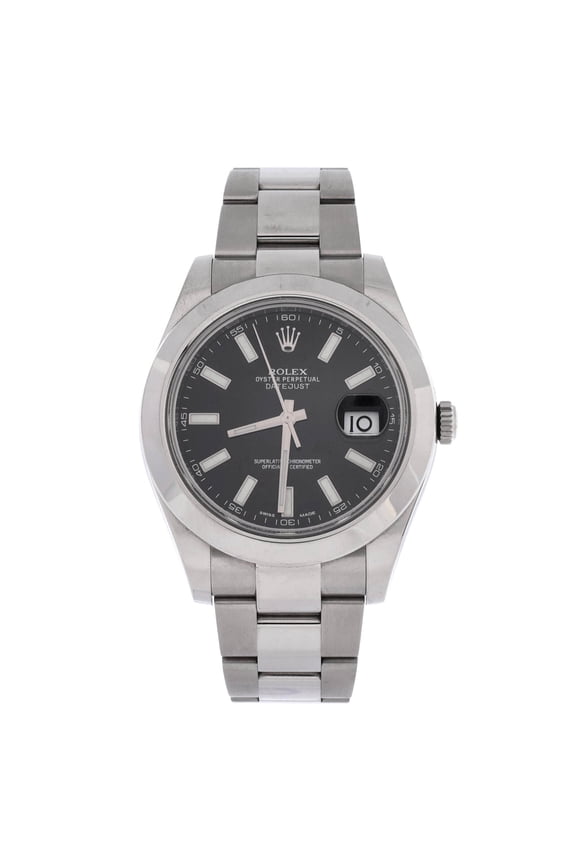 Pre-Owned Oyster Perpetual Datejust II Automatic Watch Stainless Steel 41 By Rebag