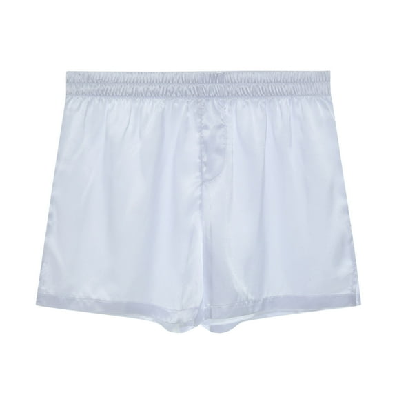 Jalioing Men's Boxer Shorts Comfortable Satin Sleep Underwear Loose Breathable Pajama Bottoms for Men S-XL