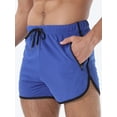 thumbnail image 5 of Men Quick Dry Athletic Shorts Multi-color Polyester Workout Training Short Pants With Zipper Pockets, 5 of 8
