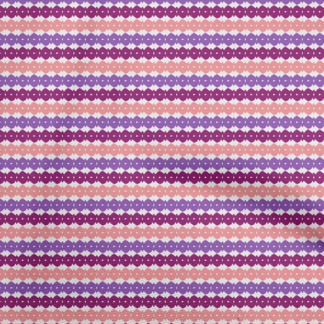 oneOone Polyester Lycra Violet Fabric Asian Ikat Sewing Craft Projects Fabric Prints By Yard 56 Inch Wide