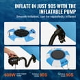 thumbnail image 4 of VEVOR Inflatable Water Bouncer, 6.5ft Recreational Water Trampoline, Portable Bounce Swim Platform with 3-Step Ladder, 4 of 9