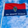 thumbnail image 3 of Dutern Double Sided Army 36th Infantry Division Flag Banner 3 Ply with Brass Grommets 2x3 Feet, 3 of 4