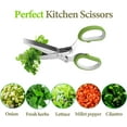 thumbnail image 3 of Kitchen Herb Shears Cutter with 5 Blades and Cover, Sharp Dishwasher Safe Kitchen Gadget - Green, 3 of 7