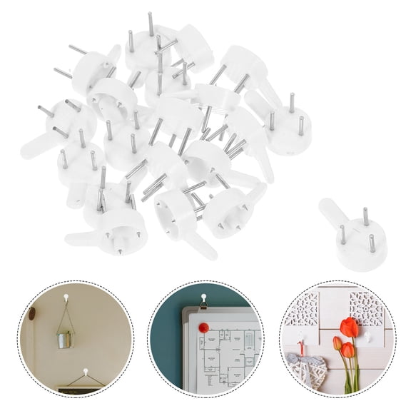 LOLIPPYY Traceless Hook Hangers White Plastic Easy Installation for Frames