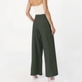thumbnail image 7 of Resicozy Women's Smocked High Waisted Cotton Linen Wide Leg Pants Spring Summer Palazzo Pant with Pocket 2026 Green 2XL, 7 of 7