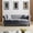 Grey, variant on 80" Chesterfield Sofa Black Velvet for Living Room, 3 Seater Sofa Tufted Couch with Rolled Arms and Nailhead for Living Room, Bedroom, Office, Apartment, Two Pillows (Black)
