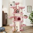 thumbnail image 2 of Amolife 68" X-Large Cat Tree and Tower for Indoor Cats, Condo House with Scratching Board & Thick Posts, Pink, 2 of 8
