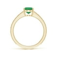 thumbnail image 2 of ANGARA Natural Vintage Inspired Oval 1.1 ct Emerald Ring with Engraved Shank in 14K Yellow Gold for Women (Size-8x6mm) | May Birthstone, Anniversary, Jewelry Gift for Women | Natural Emerald Ring, 2 of 9