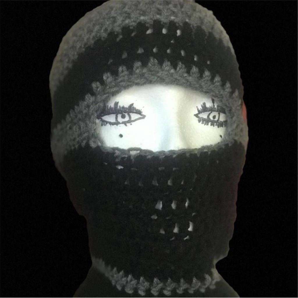 Knit Hat for Students Windproof Winter Hat Neck Protect Hat with Stripe Pattern Warm Cycling Hat Knit Windproof Students Outdoor Cycling Skiing Hat Lovely Cold Winter Neck Protect Hat for Couple