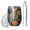 Pioneer Flower Floral, variant on 12oz Stemless Wine Tumblers Pioneer Flower Floral Print Pattern Vacuum Insulated Stainless Steel Travel Tumbler Cups Mug with Lid and Straw for Champaign,Cocktail,Beer with Cleaning Brush