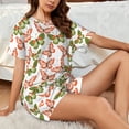 thumbnail image 4 of Pofeuu butterfly Print Women's Pajama Set Short/Shorts Soft Button PJs Elastic Drawstring Waist Sleepwear-Large, 4 of 6