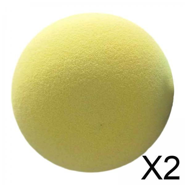 2 Pelotas De Práctica Silenciosas Para Interior Y Exterior, De PU Suave, Color Amarillo.