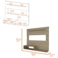 thumbnail image 2 of Pine floating entertainment center for 55-inch TV in primary living space with easy assembly and storage shelves, 2 of 4