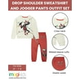 thumbnail image 3 of Marvel Spider-Man Fleece Drop Shoulder Sweatshirt and Jogger Pants Outfit Set Toddler to Little Kid, 3 of 5