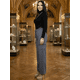 thumbnail image 4 of PANTALONES RELAJADOS PARA MUJER DE DISEÑO UNICO WIDE LEGS DE CINTURA ALTA, 4 of 5
