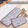 thumbnail image 5 of 2-Piece Kitchen Rugs Set Non-Slip Mats Carpet Floor for Kitchen, Bathroom (19.7"x27.6" & 19.7"x47.2") Seashells and Pearls Pattern, 5 of 7