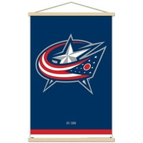 NHL Columbus Blue Jackets - Logo 21 Wall Poster with Wooden Magnetic Frame, 22.375" x 34"