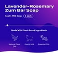 thumbnail image 2 of Zum Bar Goat's Milk Soap - Lavender-Rosemary - 3 oz (3 Pack) by Indigo Wild, 2 of 7