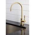 thumbnail image 2 of Kingston Brass KS8197NKL Nustudio Single-Handle Cold Water Filtration Faucet, Brushed Brass, 2 of 5