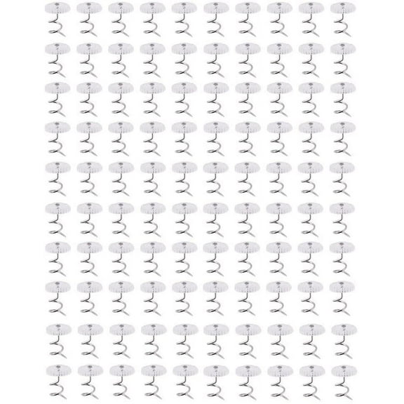 100pcs Clear Plastic Head Twist Pins Upholstery Pin for Slipcovers and Bedskirts