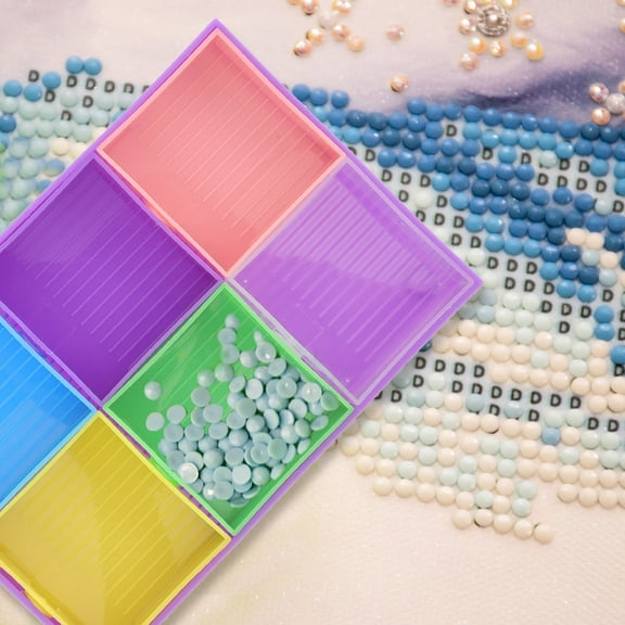 MERRYHAPY Rhinestone Tray Plastic Organizer Bead Sorting Storage Box for Craft Supplies 1 Set