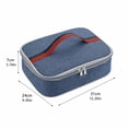 thumbnail image 2 of Lunch Bag, Oxford Fabric Insulated Thermal Cooler Portable Handheld Bento Box Container for Work Travel Picnic Outdoor Activities Lightweight Durable Meal Tote 2.7x9.45x12.2in Blue, 2 of 5