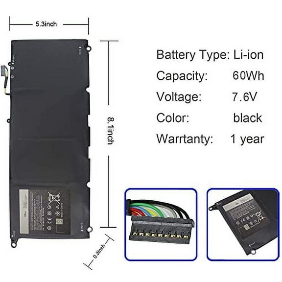 60Wh PW23Y Laptop Battery Compatible with Dell XPS 13 9360 P54G002 13-9360-D1605G 13-9360-D1605T 13-9360-D1609 13-9360-D1609G 13-9360-D1705G Series Replacement TP1GT RNP72 0RNP72 0